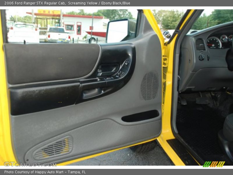 Screaming Yellow / Ebony Black/Blue 2006 Ford Ranger STX Regular Cab