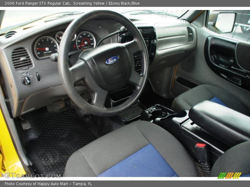 Screaming Yellow / Ebony Black/Blue 2006 Ford Ranger STX Regular Cab