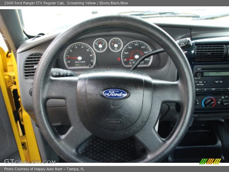 Screaming Yellow / Ebony Black/Blue 2006 Ford Ranger STX Regular Cab
