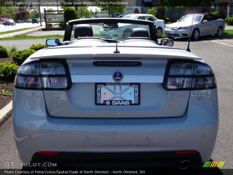 Snow Silver Metallic / Black/Parchment 2009 Saab 9-3 Aero Convertible