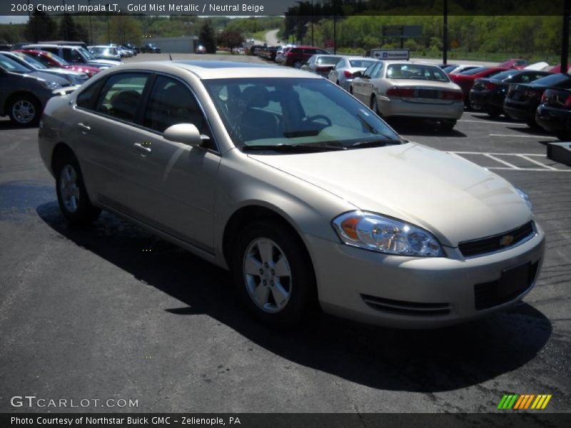 Gold Mist Metallic / Neutral Beige 2008 Chevrolet Impala LT