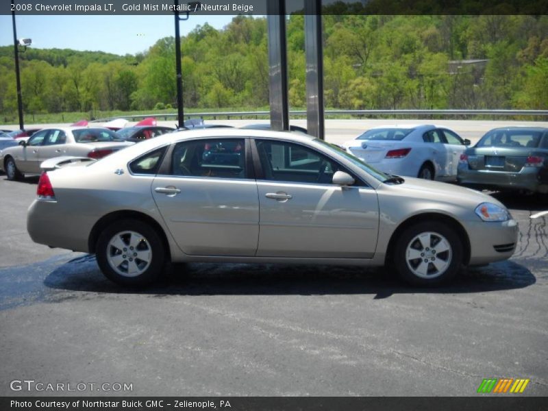Gold Mist Metallic / Neutral Beige 2008 Chevrolet Impala LT