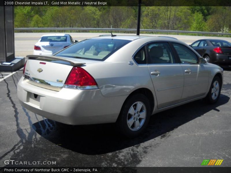 Gold Mist Metallic / Neutral Beige 2008 Chevrolet Impala LT