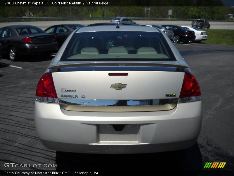 Gold Mist Metallic / Neutral Beige 2008 Chevrolet Impala LT