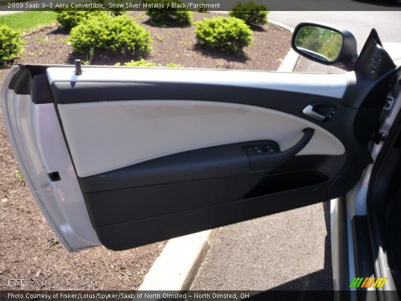 Snow Silver Metallic / Black/Parchment 2009 Saab 9-3 Aero Convertible
