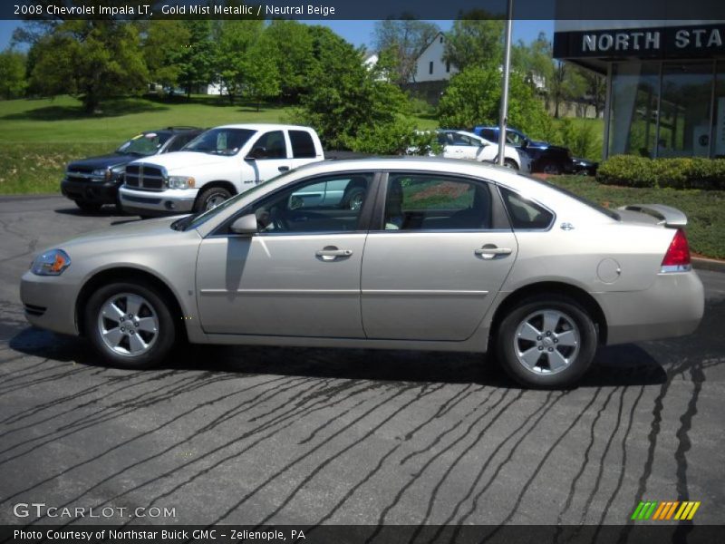 Gold Mist Metallic / Neutral Beige 2008 Chevrolet Impala LT