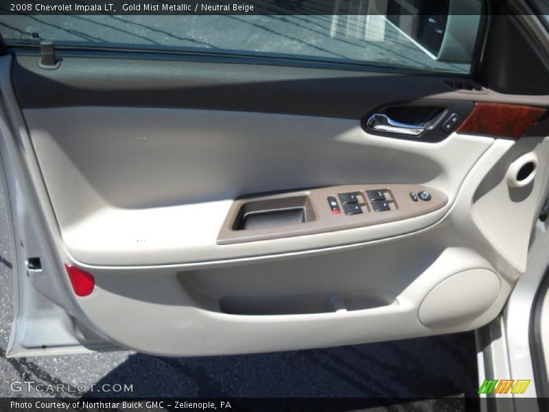 Gold Mist Metallic / Neutral Beige 2008 Chevrolet Impala LT