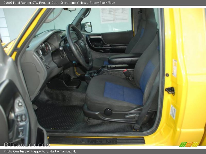 Screaming Yellow / Ebony Black/Blue 2006 Ford Ranger STX Regular Cab