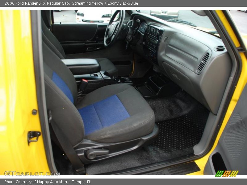 Screaming Yellow / Ebony Black/Blue 2006 Ford Ranger STX Regular Cab