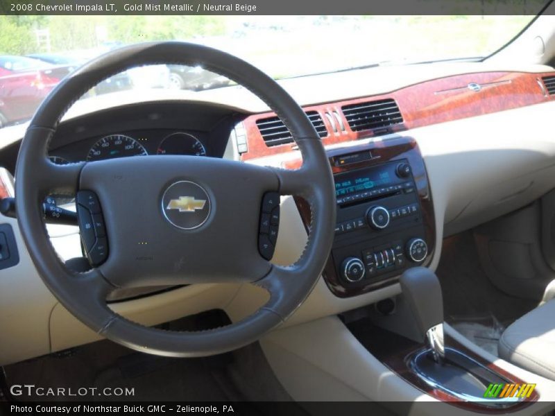 Gold Mist Metallic / Neutral Beige 2008 Chevrolet Impala LT