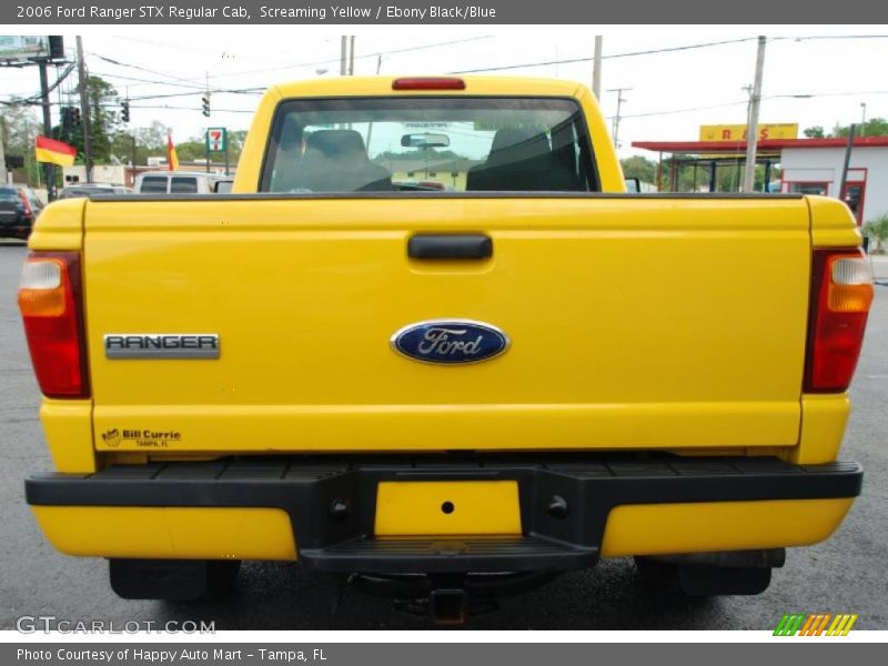 Screaming Yellow / Ebony Black/Blue 2006 Ford Ranger STX Regular Cab