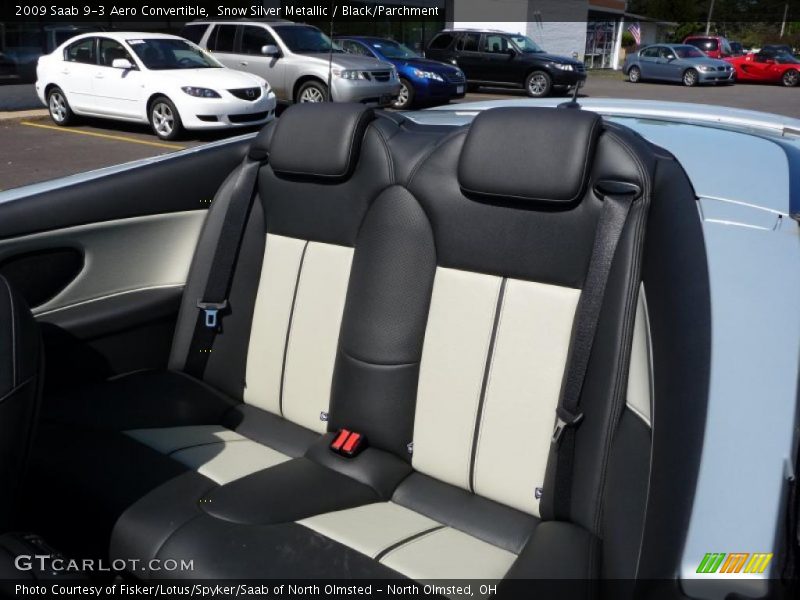 Snow Silver Metallic / Black/Parchment 2009 Saab 9-3 Aero Convertible