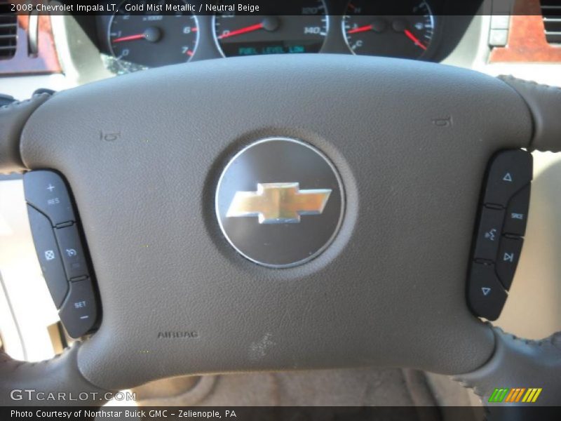 Gold Mist Metallic / Neutral Beige 2008 Chevrolet Impala LT