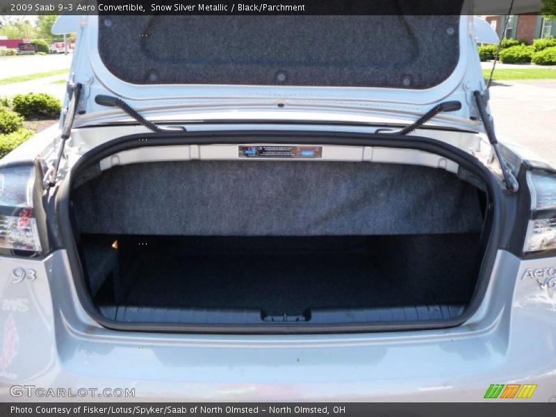 Snow Silver Metallic / Black/Parchment 2009 Saab 9-3 Aero Convertible
