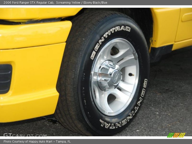 Screaming Yellow / Ebony Black/Blue 2006 Ford Ranger STX Regular Cab