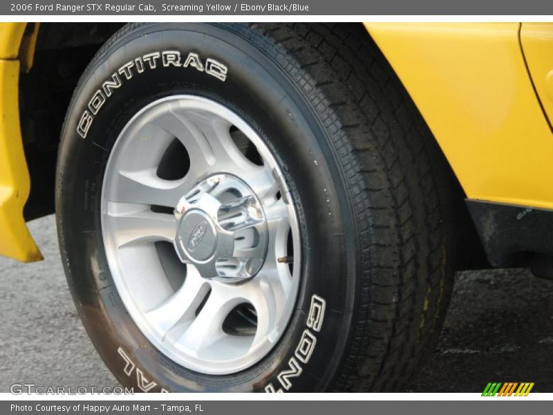 Screaming Yellow / Ebony Black/Blue 2006 Ford Ranger STX Regular Cab