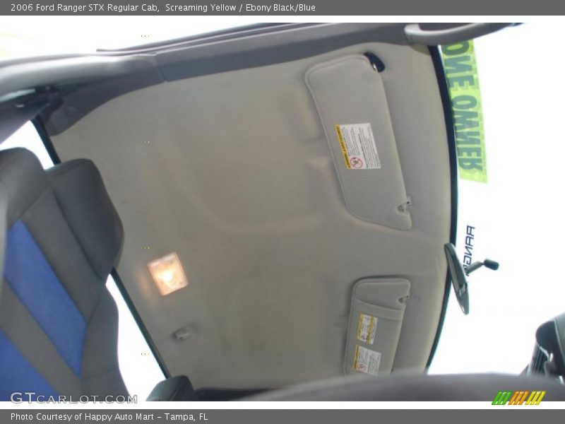 Screaming Yellow / Ebony Black/Blue 2006 Ford Ranger STX Regular Cab