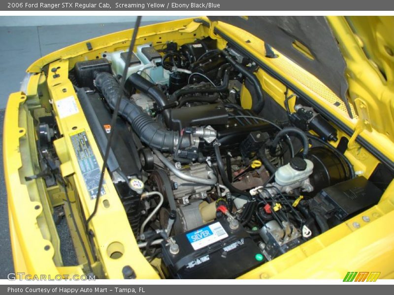 Screaming Yellow / Ebony Black/Blue 2006 Ford Ranger STX Regular Cab