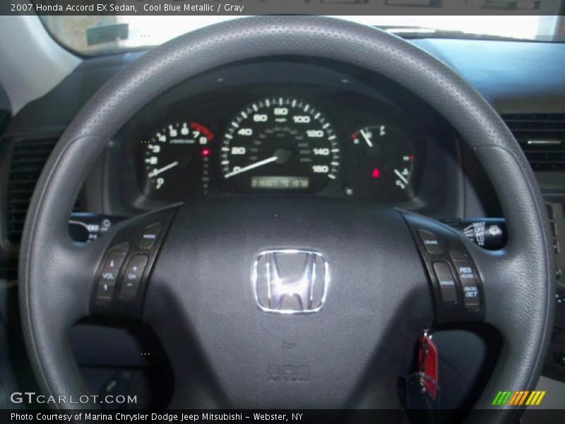 Cool Blue Metallic / Gray 2007 Honda Accord EX Sedan