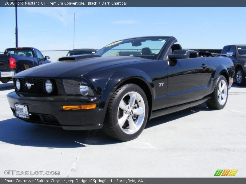 Black / Dark Charcoal 2008 Ford Mustang GT Premium Convertible