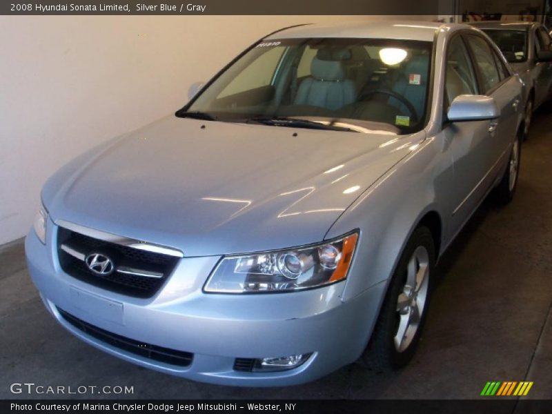 Silver Blue / Gray 2008 Hyundai Sonata Limited