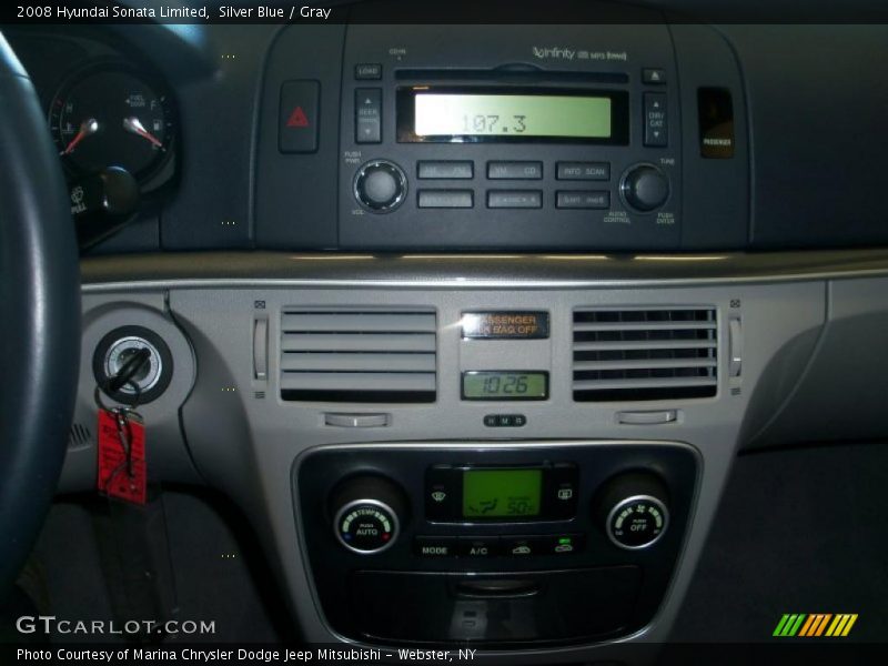 Silver Blue / Gray 2008 Hyundai Sonata Limited