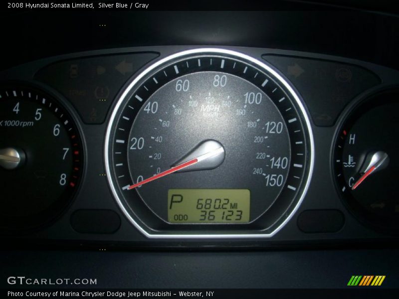 Silver Blue / Gray 2008 Hyundai Sonata Limited