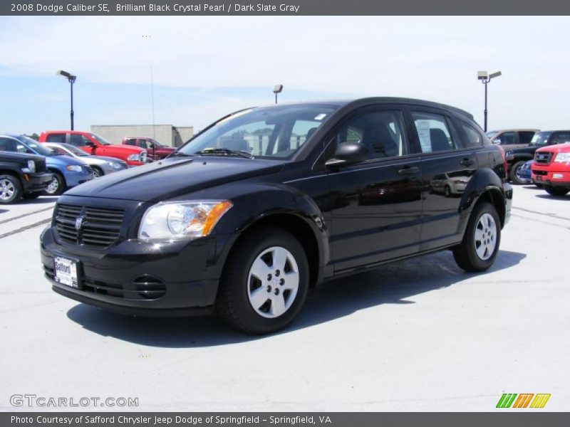 Brilliant Black Crystal Pearl / Dark Slate Gray 2008 Dodge Caliber SE