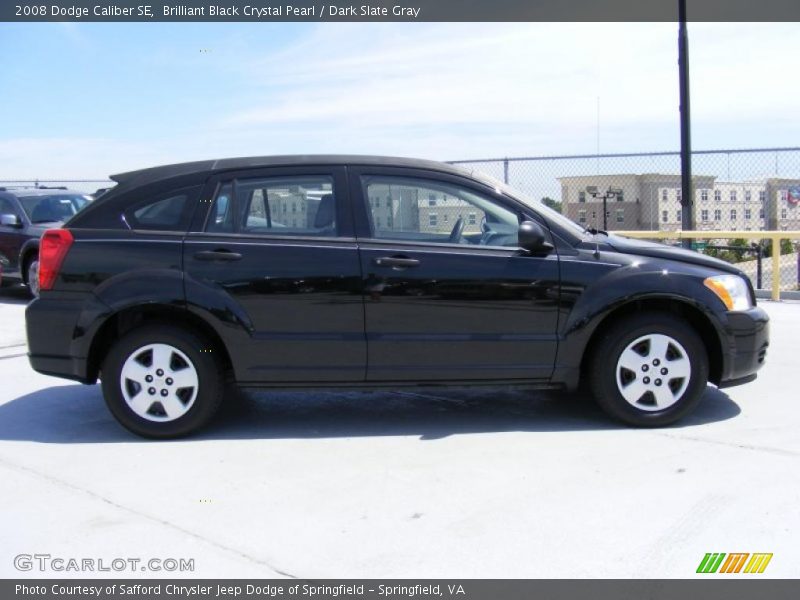 Brilliant Black Crystal Pearl / Dark Slate Gray 2008 Dodge Caliber SE