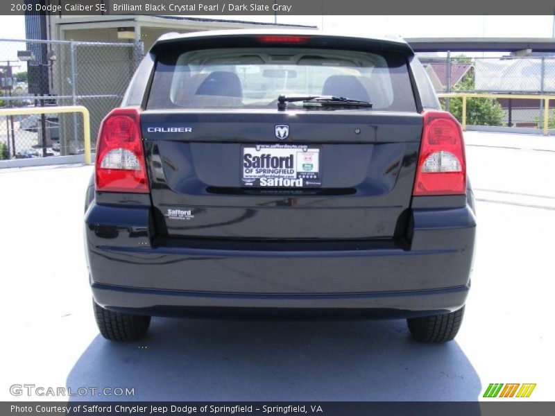 Brilliant Black Crystal Pearl / Dark Slate Gray 2008 Dodge Caliber SE