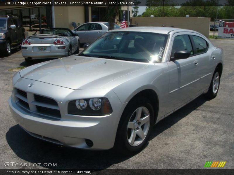 Bright Silver Metallic / Dark Slate Gray 2008 Dodge Charger Police Package