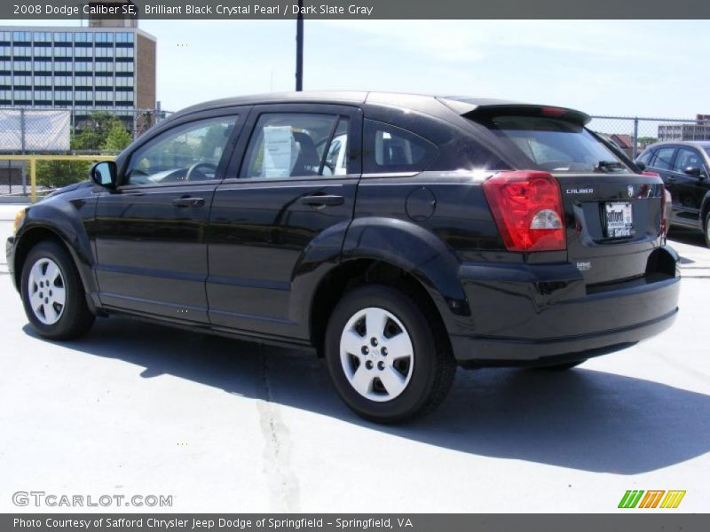 Brilliant Black Crystal Pearl / Dark Slate Gray 2008 Dodge Caliber SE