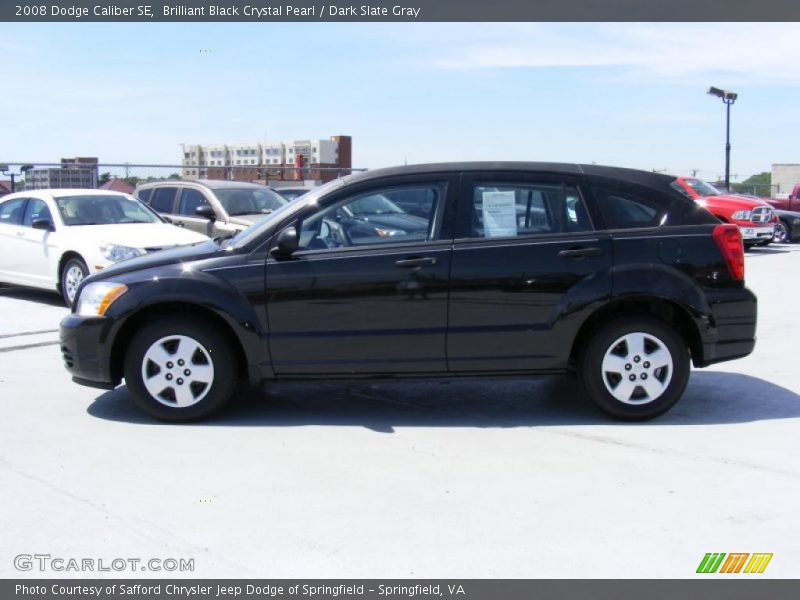 Brilliant Black Crystal Pearl / Dark Slate Gray 2008 Dodge Caliber SE