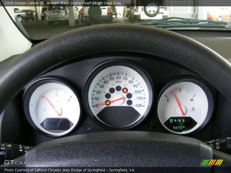 Brilliant Black Crystal Pearl / Dark Slate Gray 2008 Dodge Caliber SE
