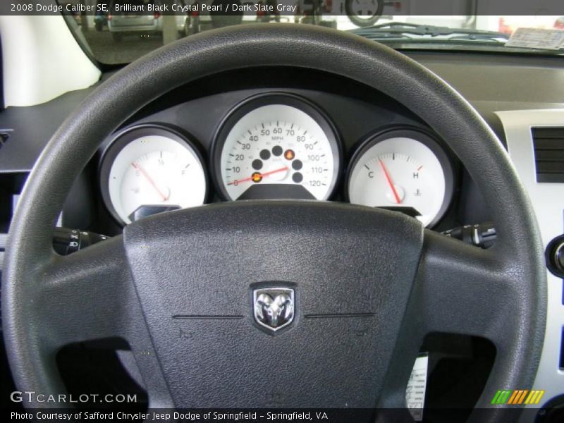 Brilliant Black Crystal Pearl / Dark Slate Gray 2008 Dodge Caliber SE
