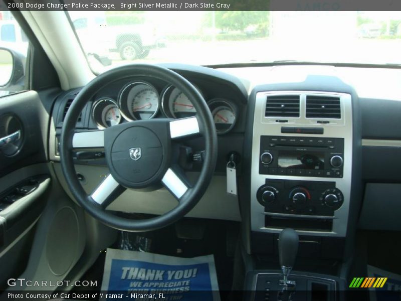 Bright Silver Metallic / Dark Slate Gray 2008 Dodge Charger Police Package
