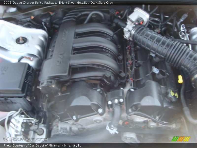 Bright Silver Metallic / Dark Slate Gray 2008 Dodge Charger Police Package