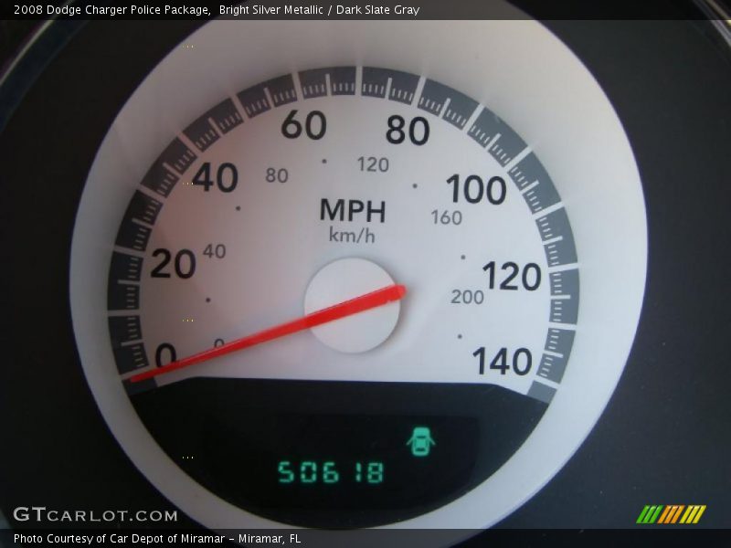 Bright Silver Metallic / Dark Slate Gray 2008 Dodge Charger Police Package