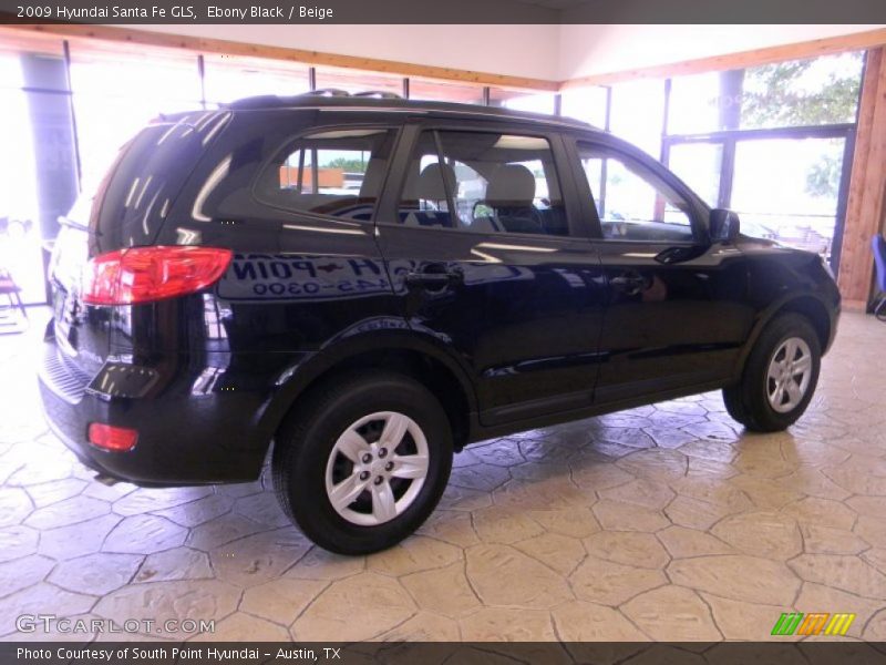 Ebony Black / Beige 2009 Hyundai Santa Fe GLS