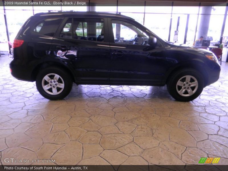 Ebony Black / Beige 2009 Hyundai Santa Fe GLS