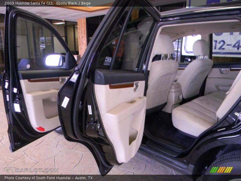 Ebony Black / Beige 2009 Hyundai Santa Fe GLS