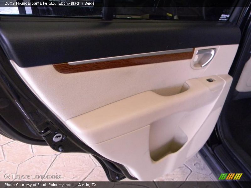 Ebony Black / Beige 2009 Hyundai Santa Fe GLS