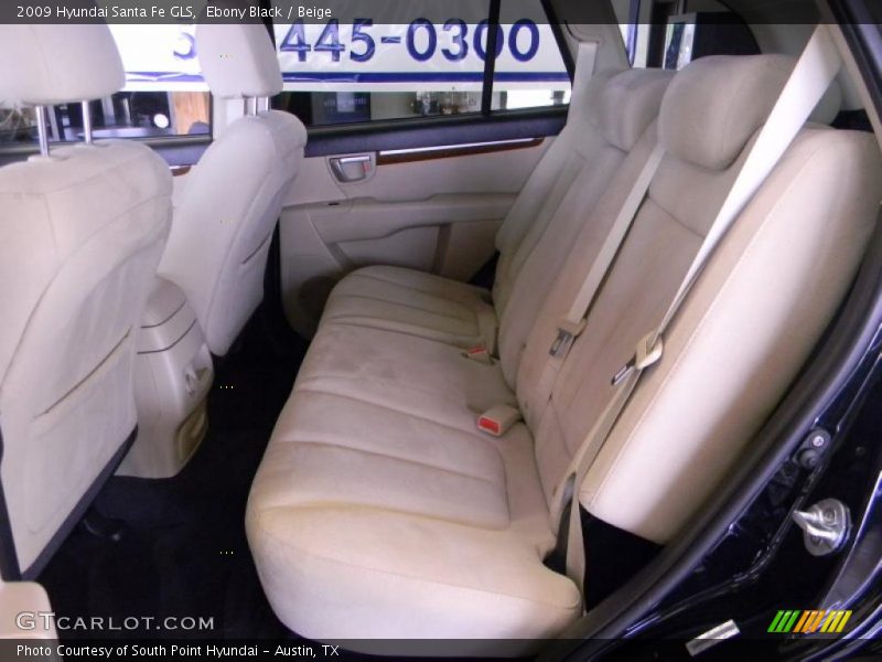 Ebony Black / Beige 2009 Hyundai Santa Fe GLS