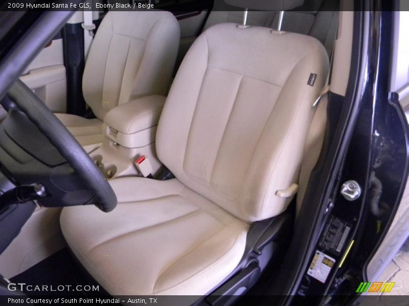 Ebony Black / Beige 2009 Hyundai Santa Fe GLS