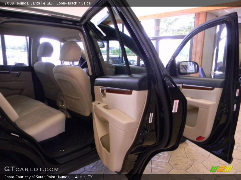 Ebony Black / Beige 2009 Hyundai Santa Fe GLS