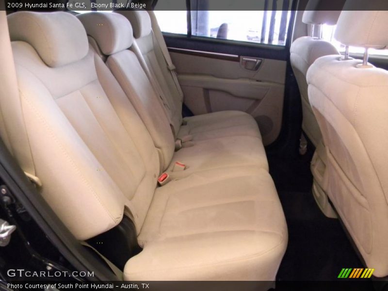 Ebony Black / Beige 2009 Hyundai Santa Fe GLS