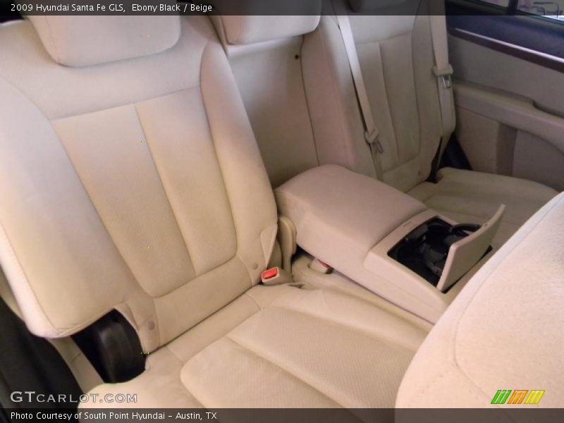 Ebony Black / Beige 2009 Hyundai Santa Fe GLS