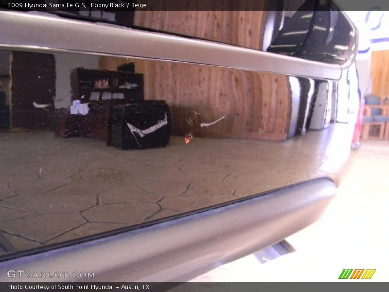 Ebony Black / Beige 2009 Hyundai Santa Fe GLS