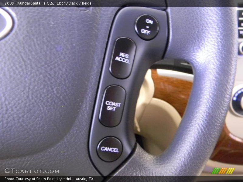 Ebony Black / Beige 2009 Hyundai Santa Fe GLS