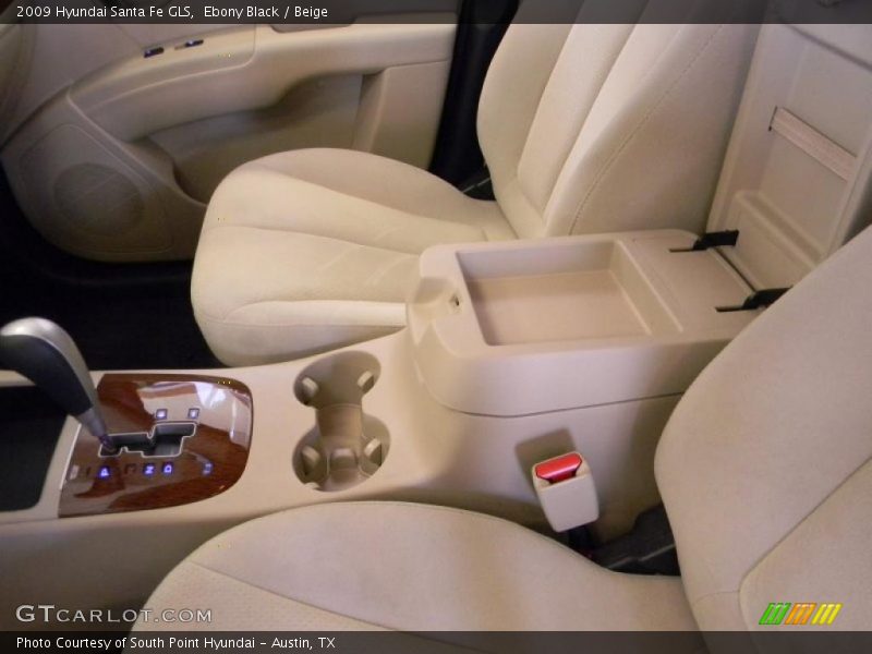 Ebony Black / Beige 2009 Hyundai Santa Fe GLS
